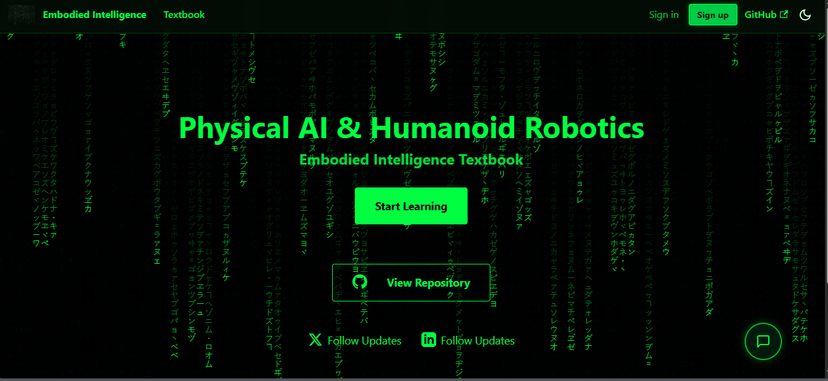 Physical AI & Humanoid Robotics: Interactive Textbook