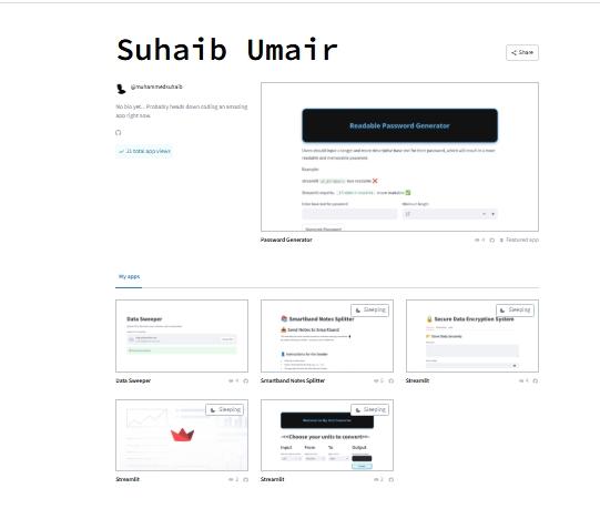 All Streamlit Projects